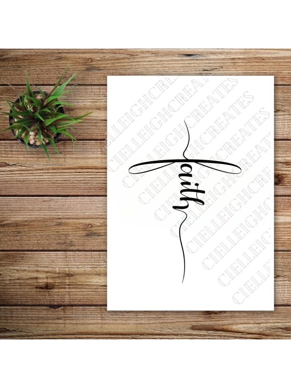 *2 for $20* Faith Cross vinyl decal Sticker Handcrafted
